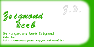 zsigmond werb business card